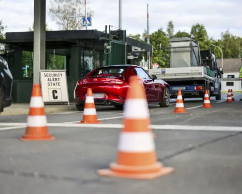 Security was stepped up temporarily at a NATO air base in Germany because of a 'potential threat'