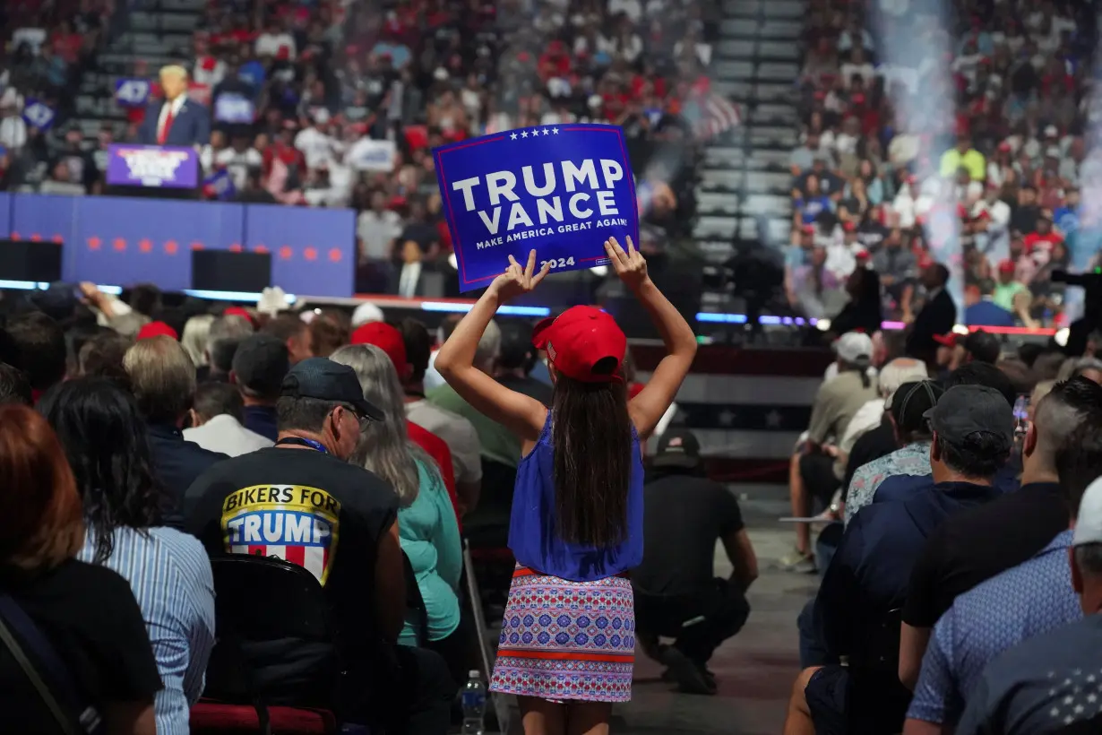 Republican presidential nominee and former U.S. President Trump holds rally in Glendale, Arizona