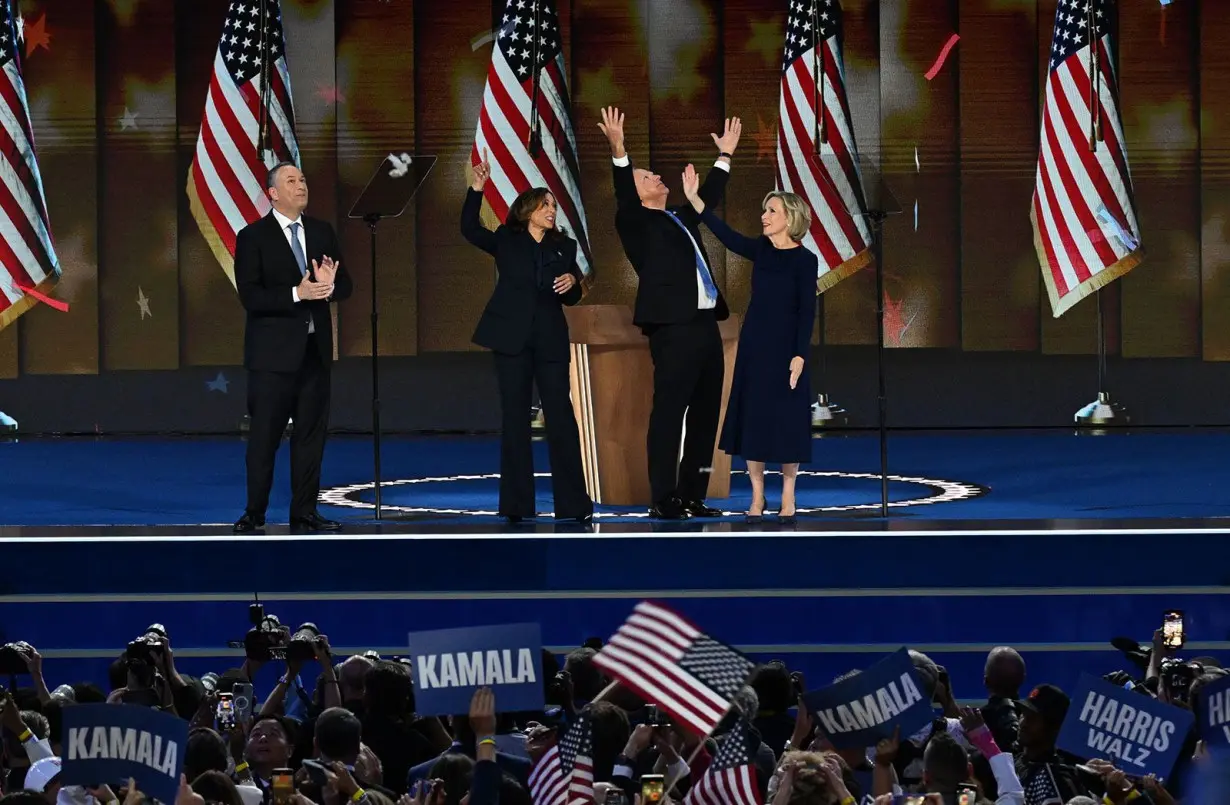 A reenergized Democratic campaign surges to convention ratings win over Republicans