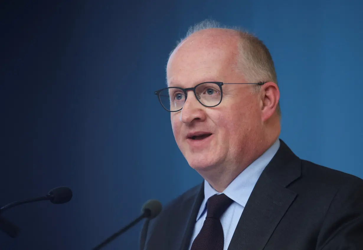 European Central Bank chief economist Philip Lane speaks during a lecture at the University of Cyprus in Nicosia