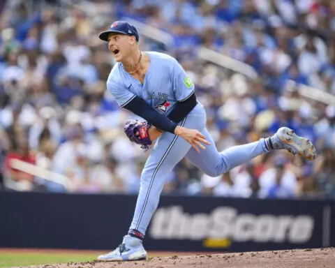 Blue Jays RHP Bowden Francis loses no-hit bid in 9th inning against the Angels