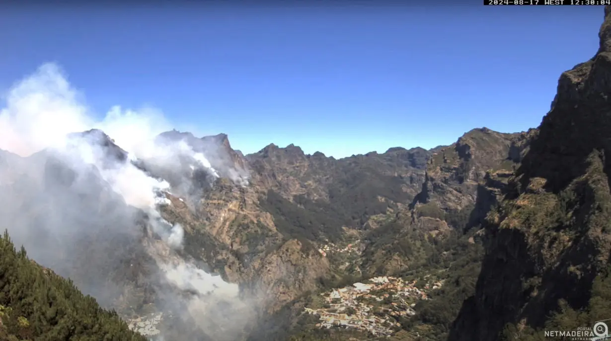 FILE PHOTO: Wildfire in Madeira