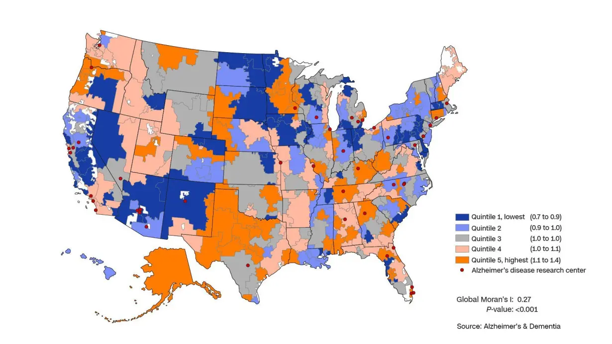 Your ZIP code may determine your dementia diagnosis, study finds