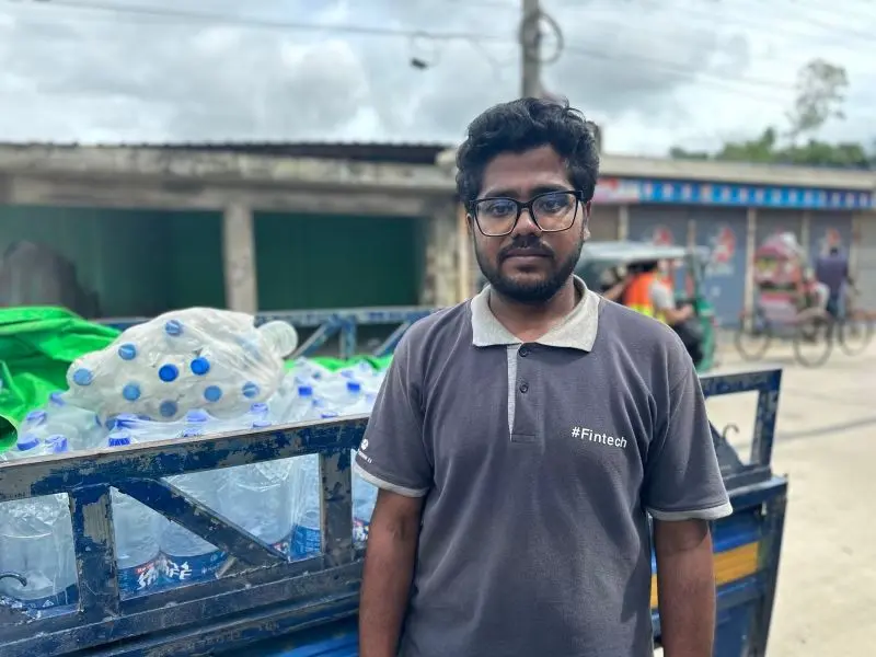 Yasin Arafat came from Dhaka to find his family but couldn't source a boat to rescue them.