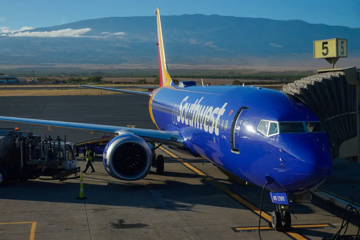 FILE PHOTO: A Southwest Airlines plane is shown at the gate in Kahului Airport in Maui