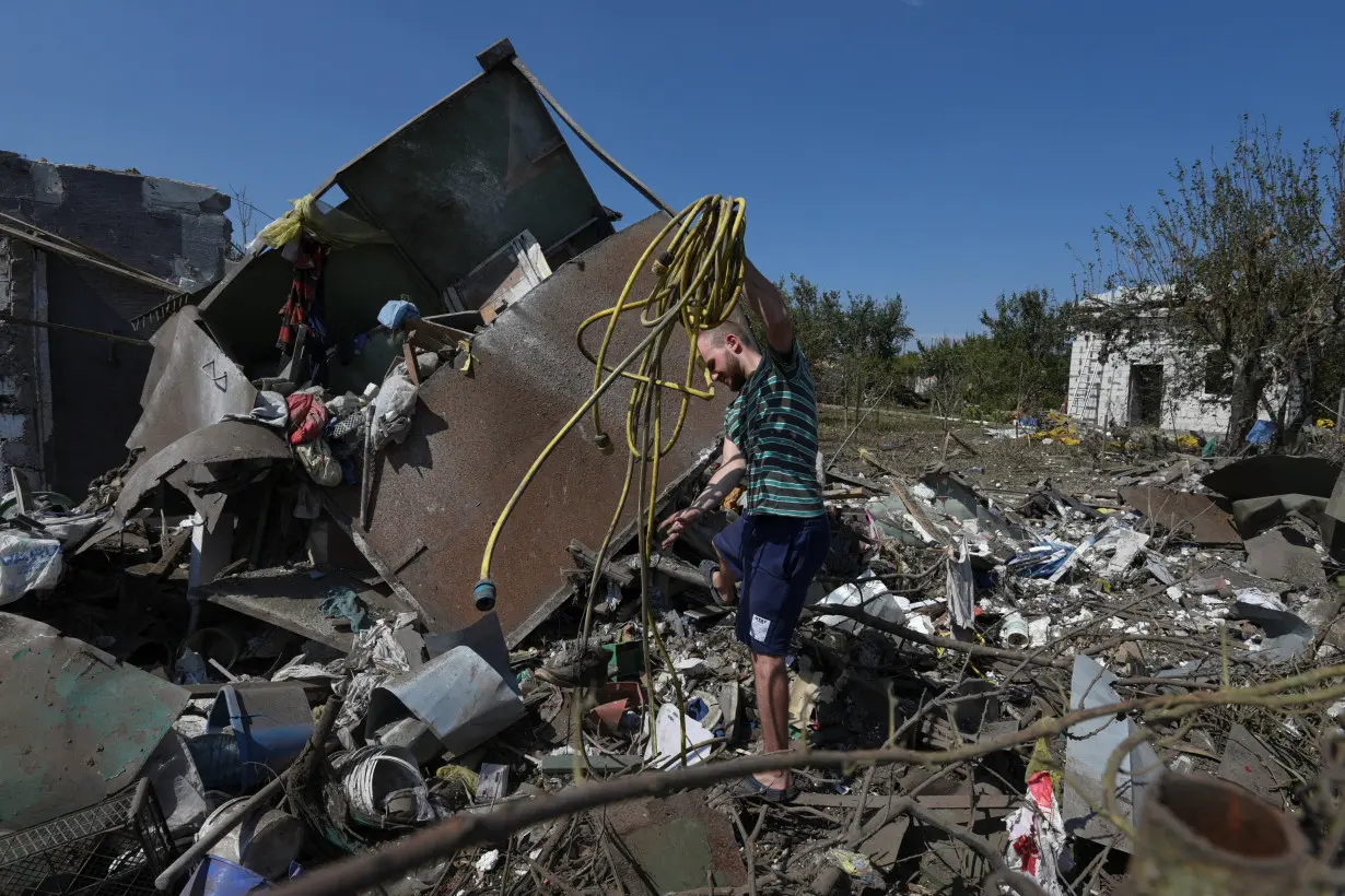 Aftermath of a Russian missile and drone attack near Dnipro