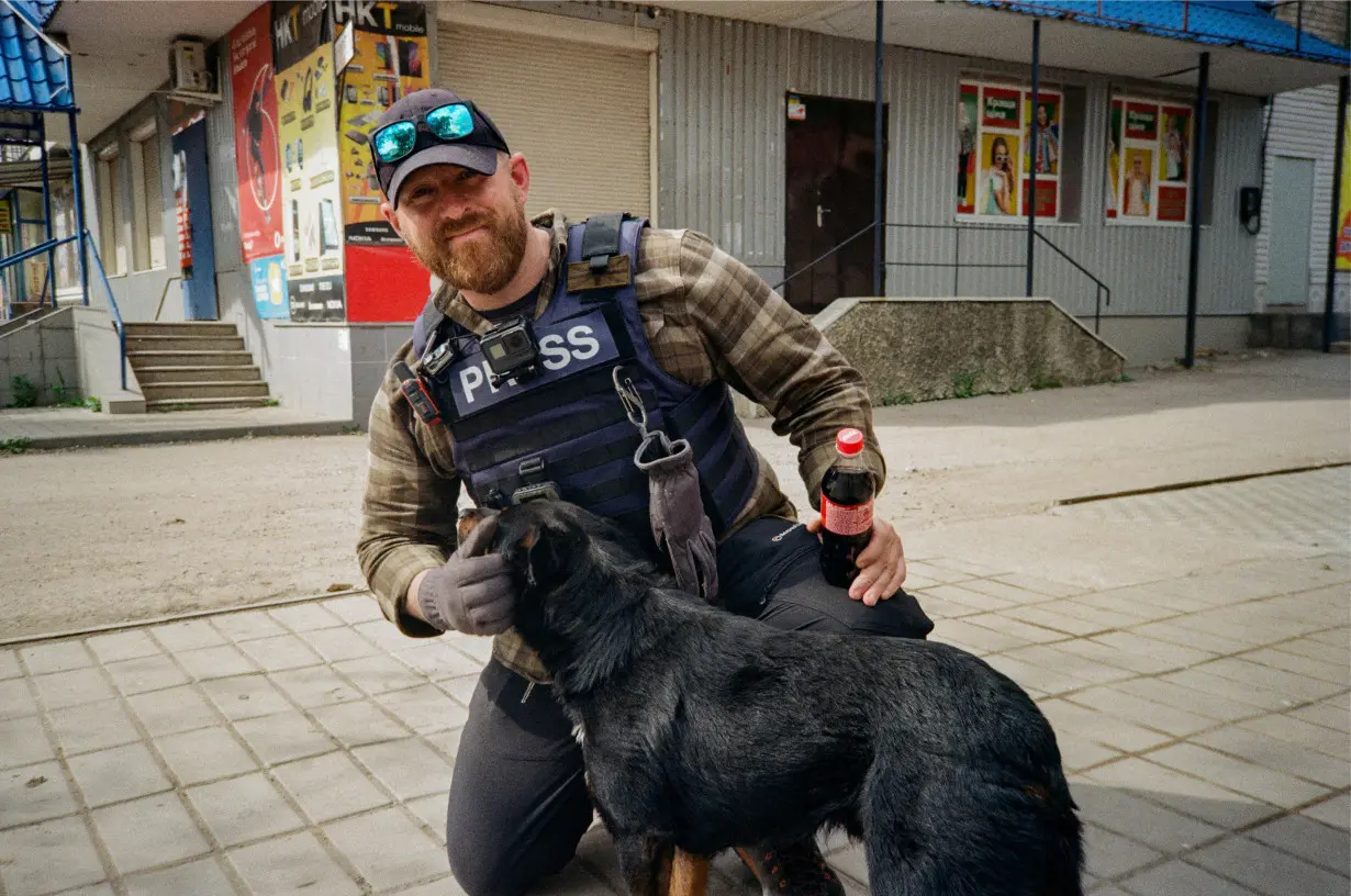 Reuters safety advisor Ryan Evans in Kostyantynivka, Donetsk region