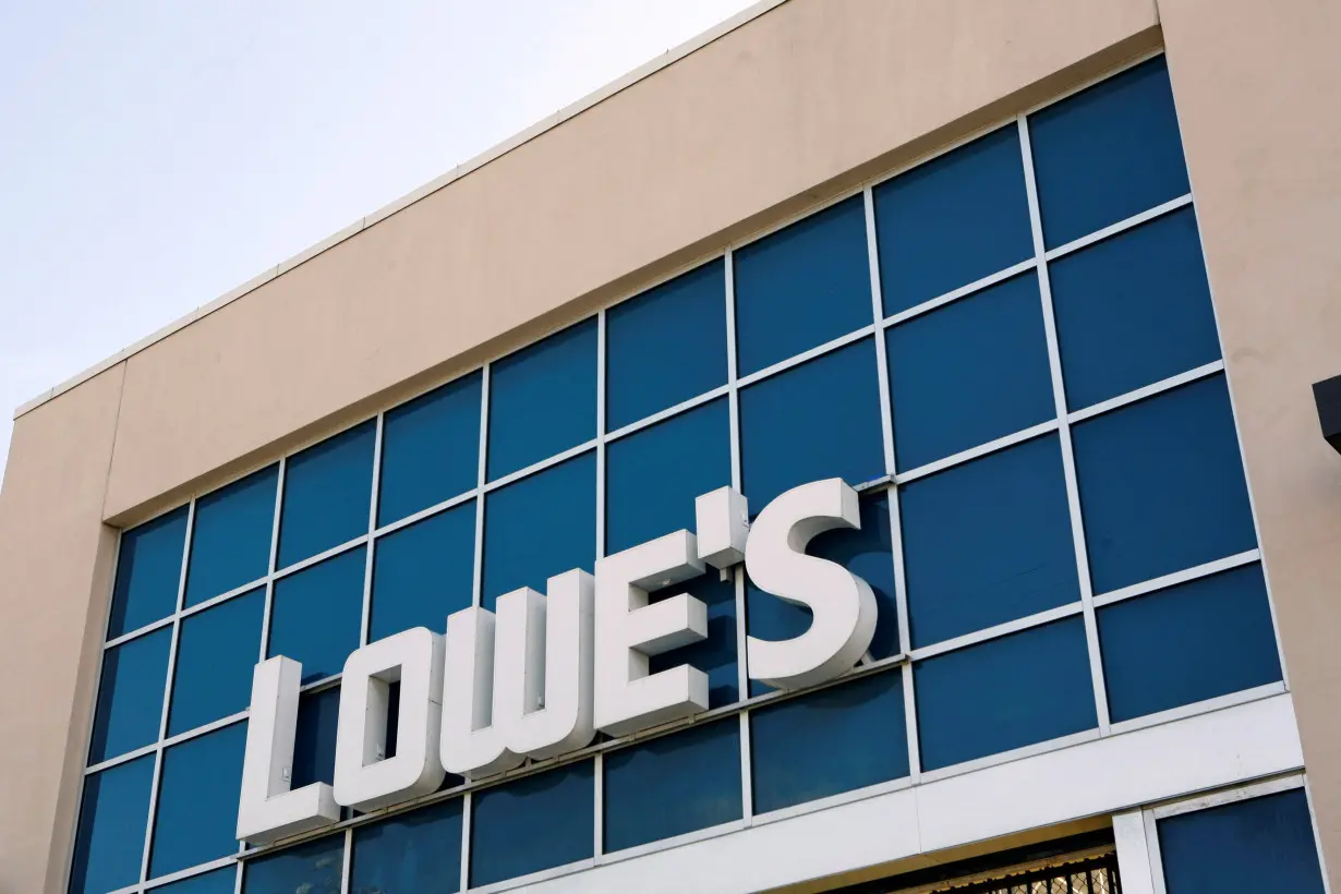 FILE PHOTO: A Lowe's logo is seen in South San Francisco