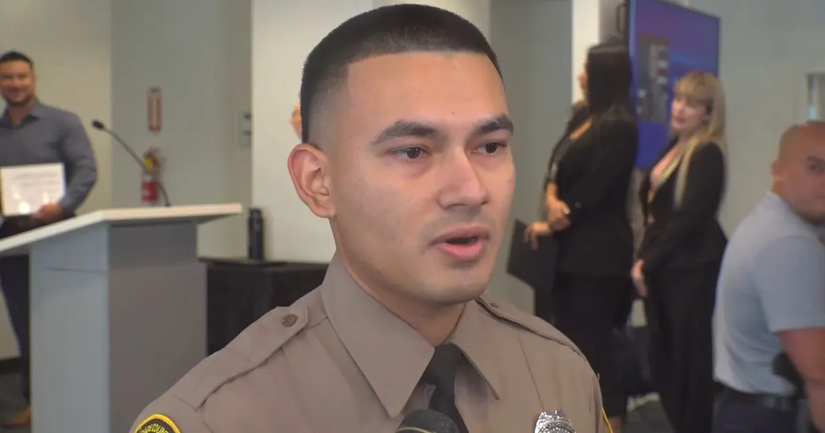 Police officer honored for saving man's life shortly after joining department