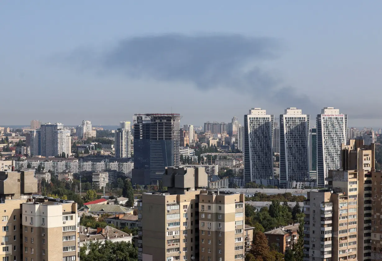 Russian missile strike in Kyiv