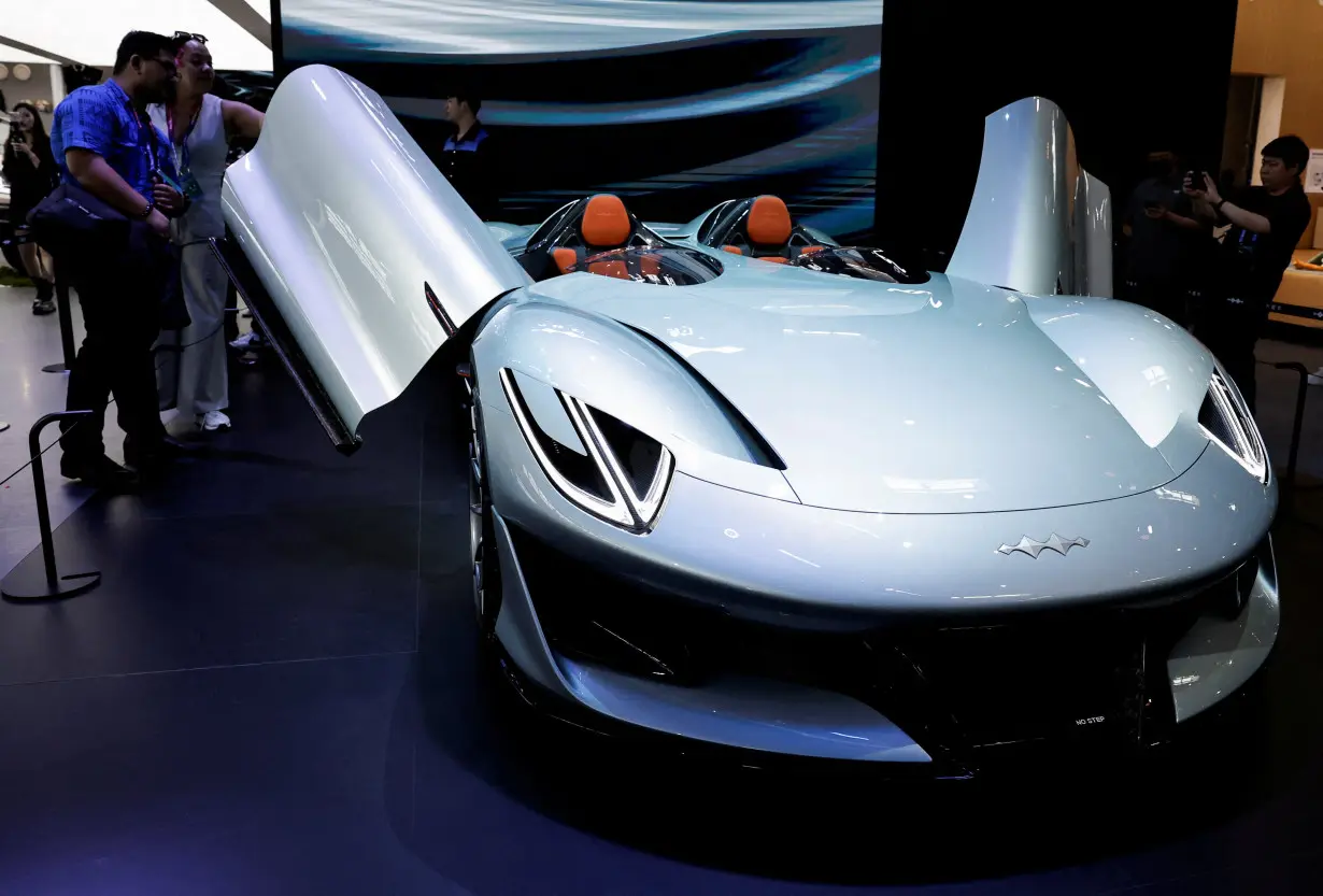 FILE PHOTO: BYD's Fangchengbao Super 9 electric convertible concept vehicle