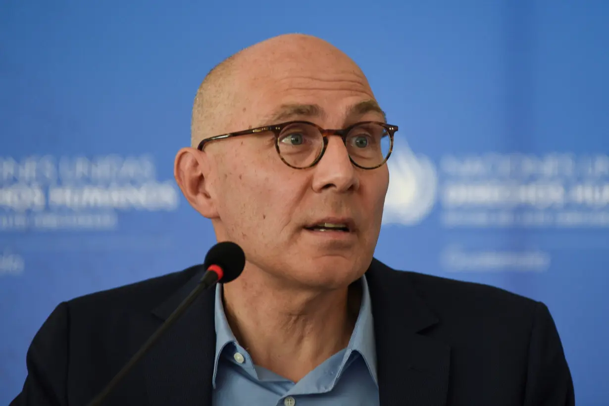 UN High Commissioner for Human Rights Volker Turk holds a press conference in Guatemala City