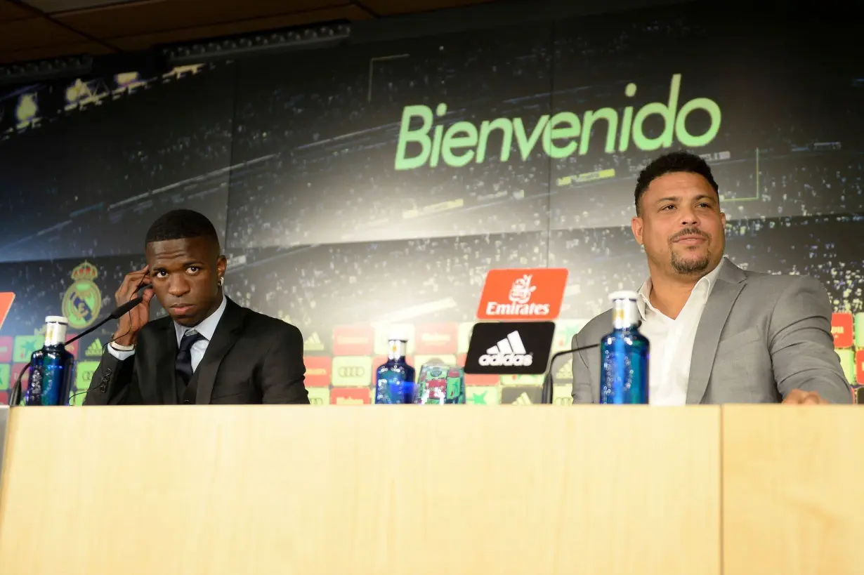 Vinícius, seen here in July 2018 with Ronaldo Nazário, is looking to emulate O Fenômeno and win the Ballon d'Or.