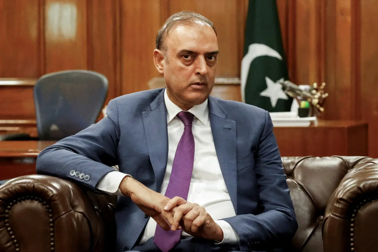 FILE PHOTO: Jameel Ahmad, Governor of the State Bank of Pakistan, attends an interview with Reuters in Karachi