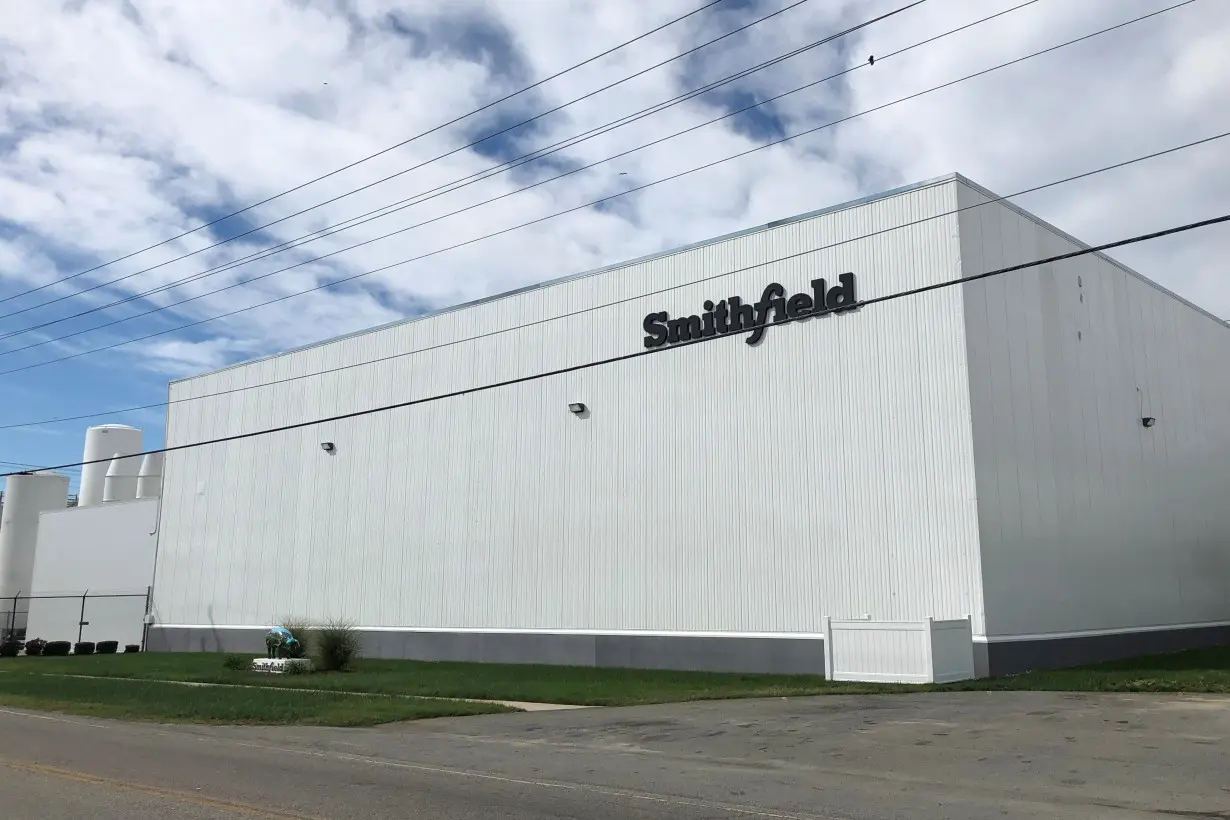 Smithfield Foods' hog slaughterhouse is seen in Smithfield