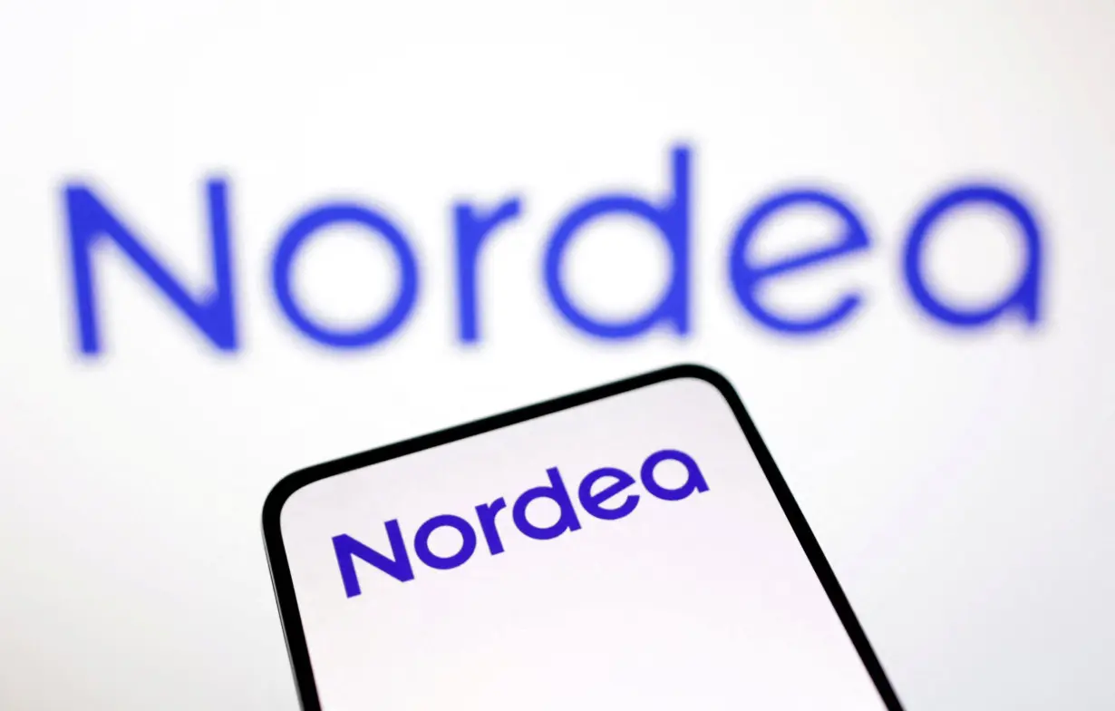 FILE PHOTO: Illustration shows Nordea Bank logo