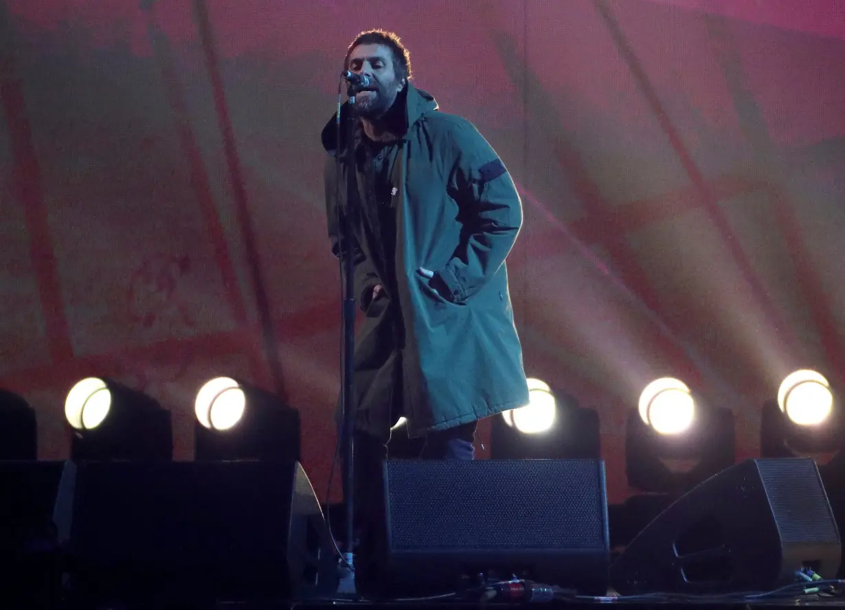 FILE PHOTO: Liam Gallagher performs at the Brit Awards at the O2 Arena in London