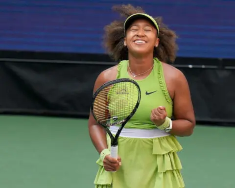 Naomi Osaka records first top 10 win in more than four years to reach US Open second round