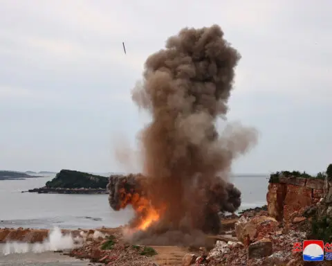 North Korea's Kim attends test-firing of rocket launcher