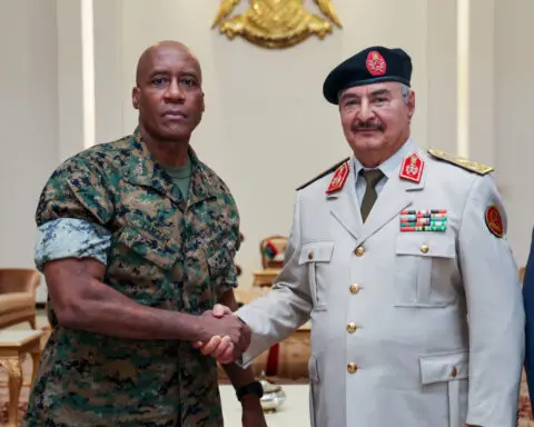 US officials met Libyan National Army Commander Haftar in Benghazi, US embassy in Libya says