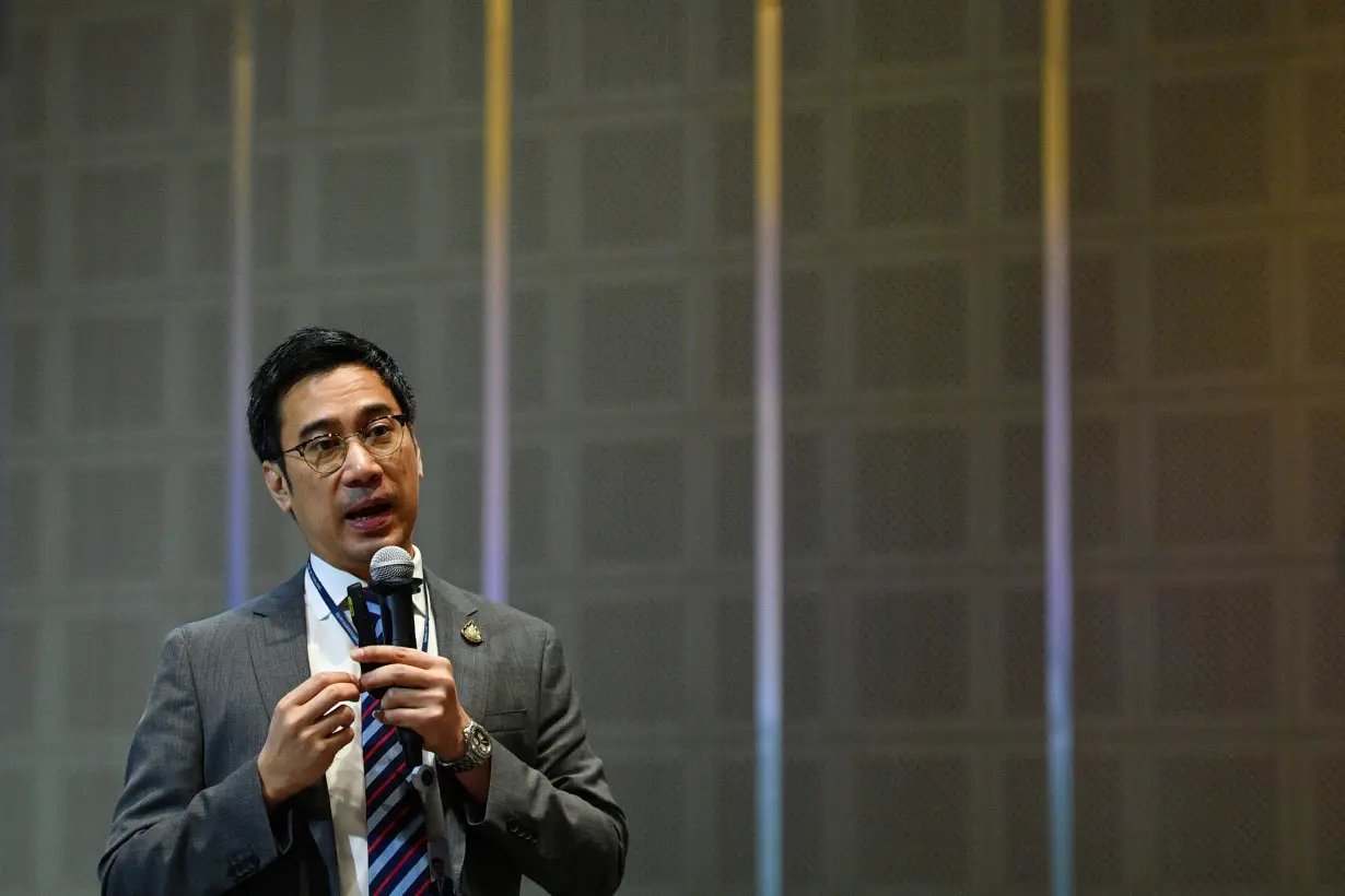 FILE PHOTO: Bank of Thailand Governor Sethaput Suthiwartnarueput speaks during his first briefing on the economy and monetary policy after taking office in Bangkok