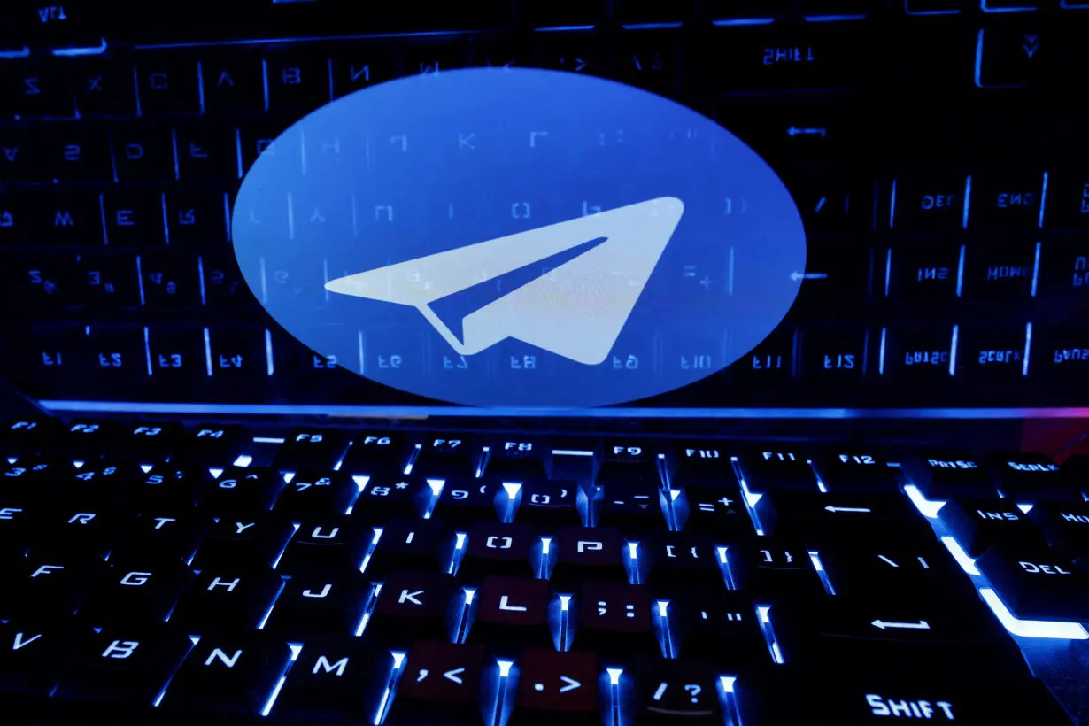 FILE PHOTO: Illustration shows Telegram logo