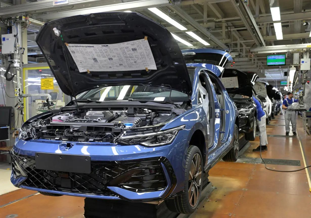 FILE PHOTO: Volkswagen's Golf VIII and Tiguan production in Wolfsburg