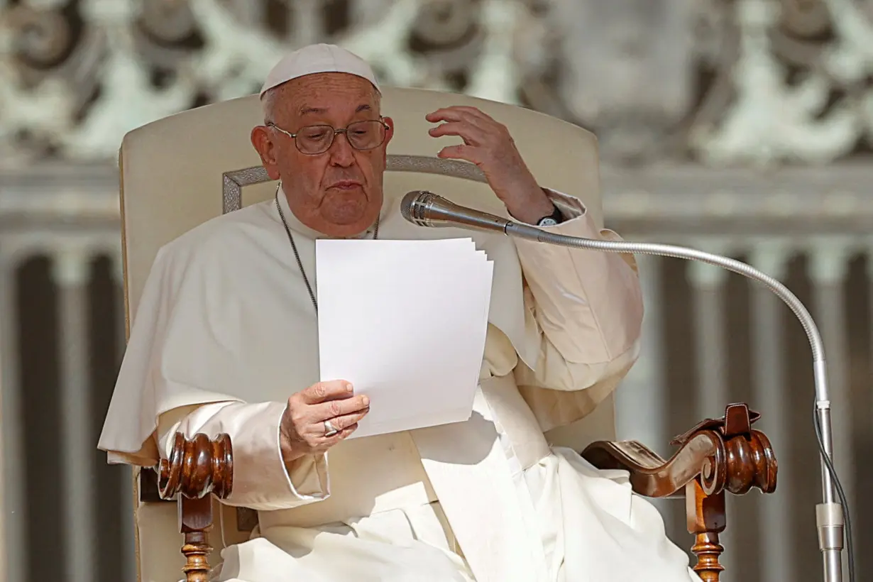 Pope Francis holds the weekly audience