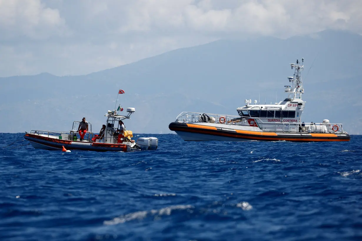 FILE PHOTO: Rescue operations continue after a luxury yacht sank off Sicily