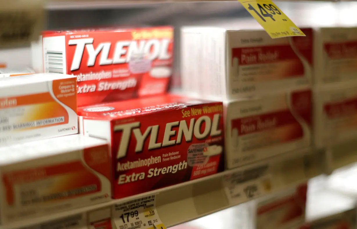 FILE PHOTO: Tylenol brand pain relief medicine is seen at the Safeway store in Wheaton Maryland