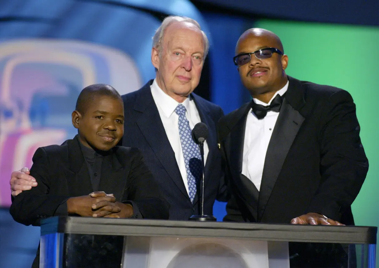 Gary Coleman, Conrad Bain and Todd Bridges speak on stage during the TV Land Awards in 2003.