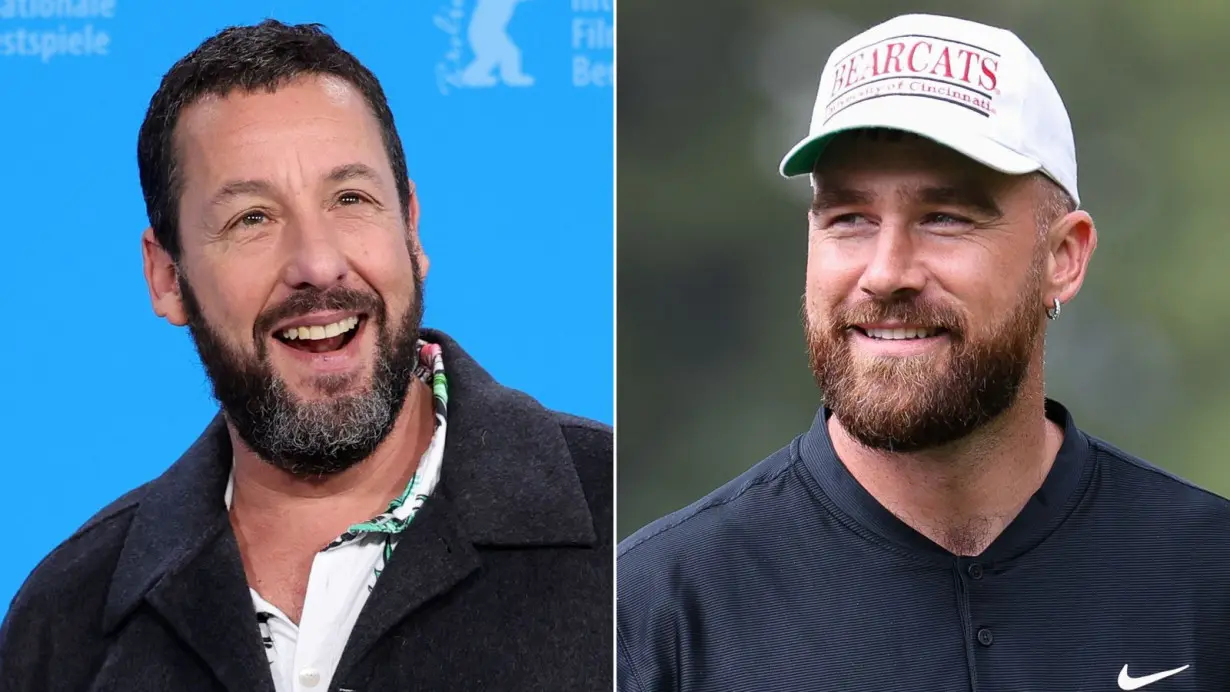 Adam Sandler tells Travis Kelce his Swiftie family wholeheartedly approves of him dating Taylor Swift