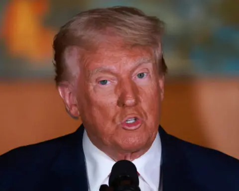 Trump reposts lewd remark about Harris on his social media site