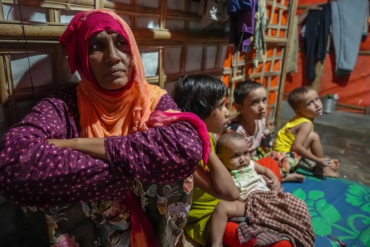 Jamila Begum and her four orphaned grandchildren.