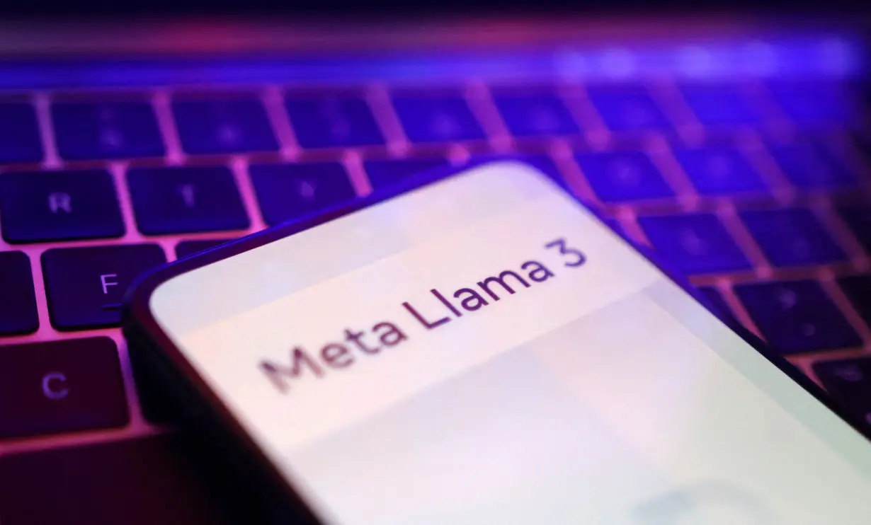 FILE PHOTO: Illustration shows Meta LIama 3 logo