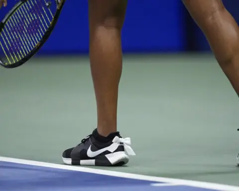 Naomi Osaka's forehand goes awry and she loses in the US Open's second round to Karolina Muchova