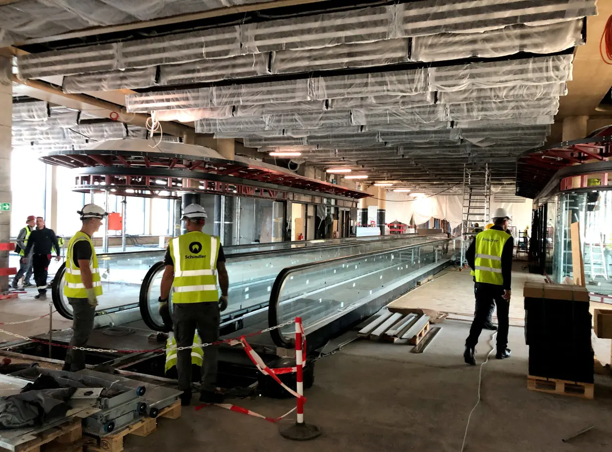 Construction work at Frankfurt Airport Terminal 3