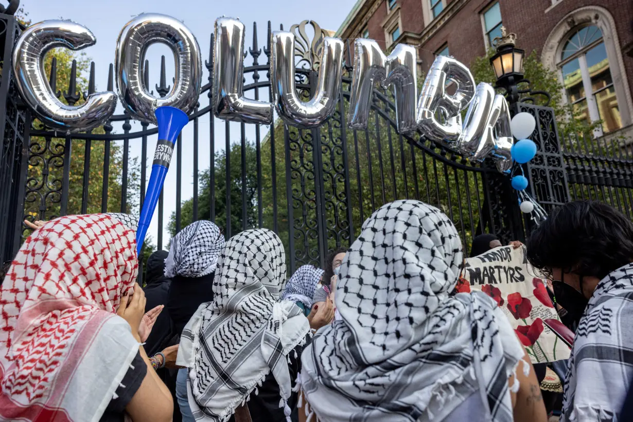 FILE PHOTO: Columbia University students return to campus for a new school year