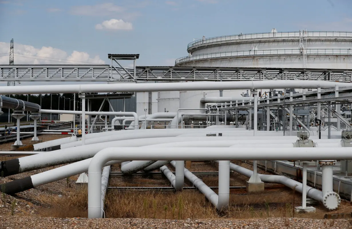 FILE PHOTO: Mero central oil tank farm, near Nelahozeves