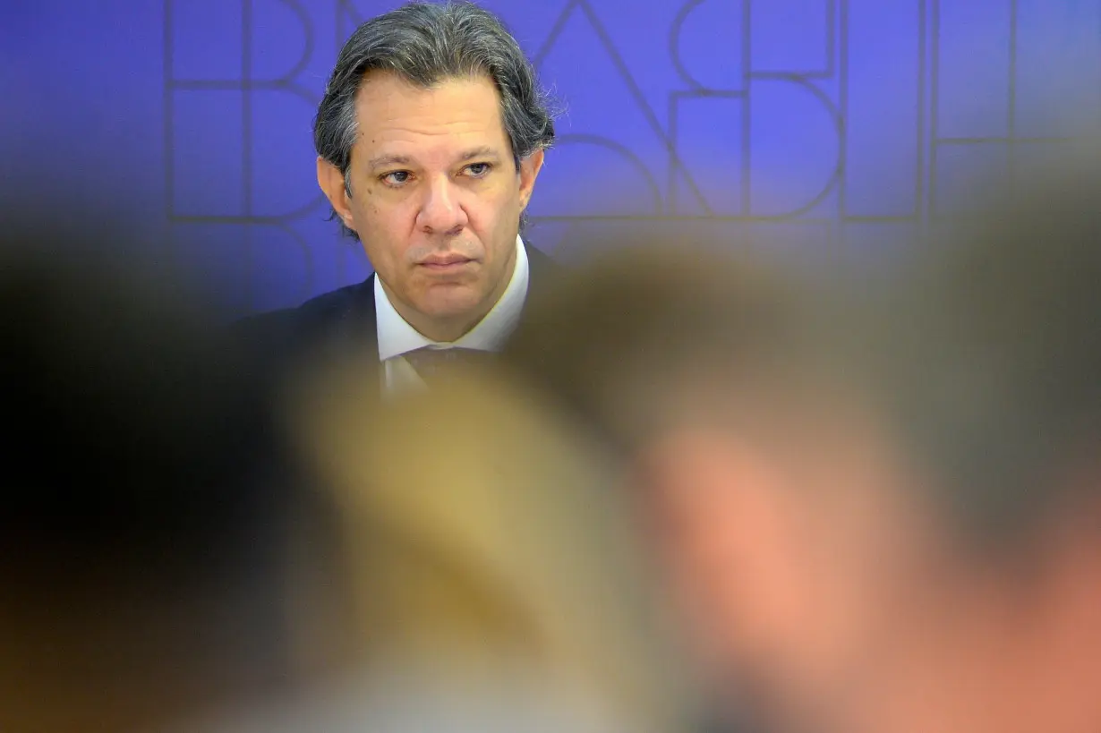 Brazil's Finance Minister Fernando Haddad attends a meeting at the Planalto Palace in Brasilia