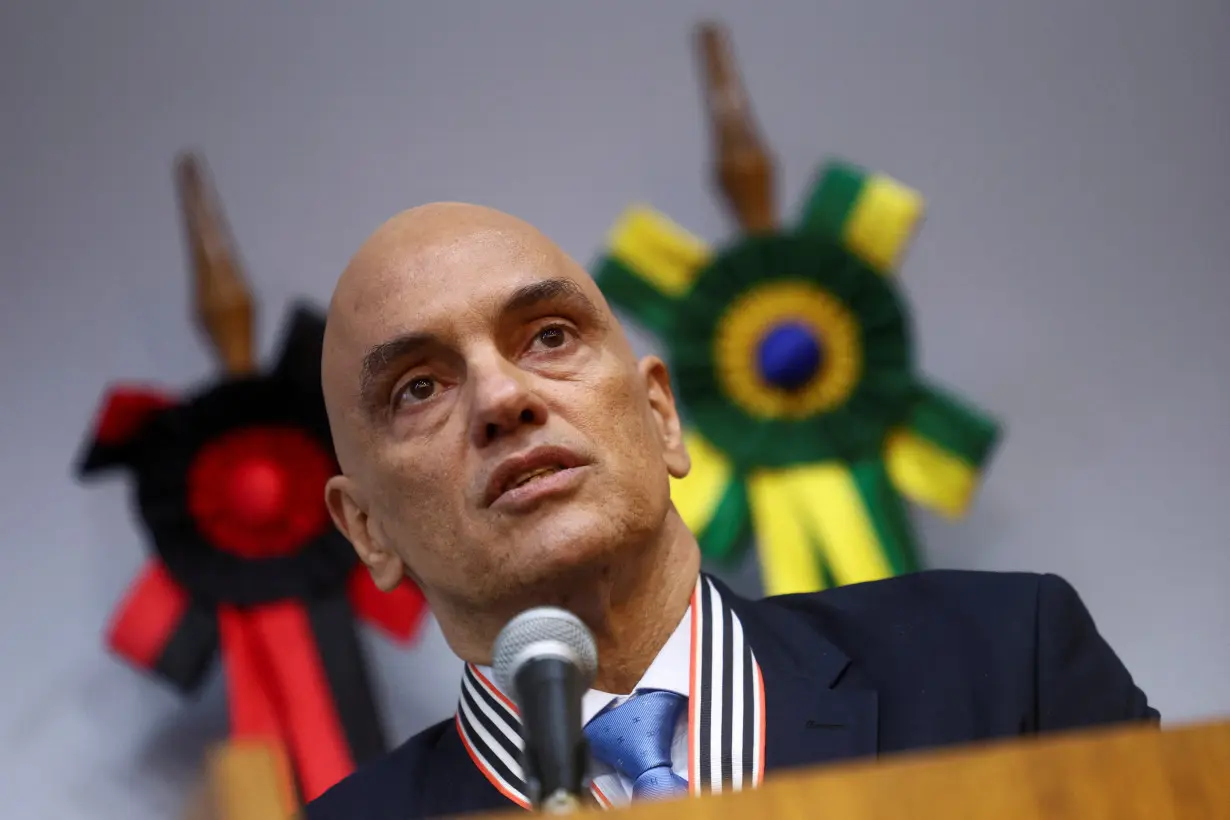 Brazil's Supreme Court Judge Alexandre de Moraes attends an event in Sao Paulo