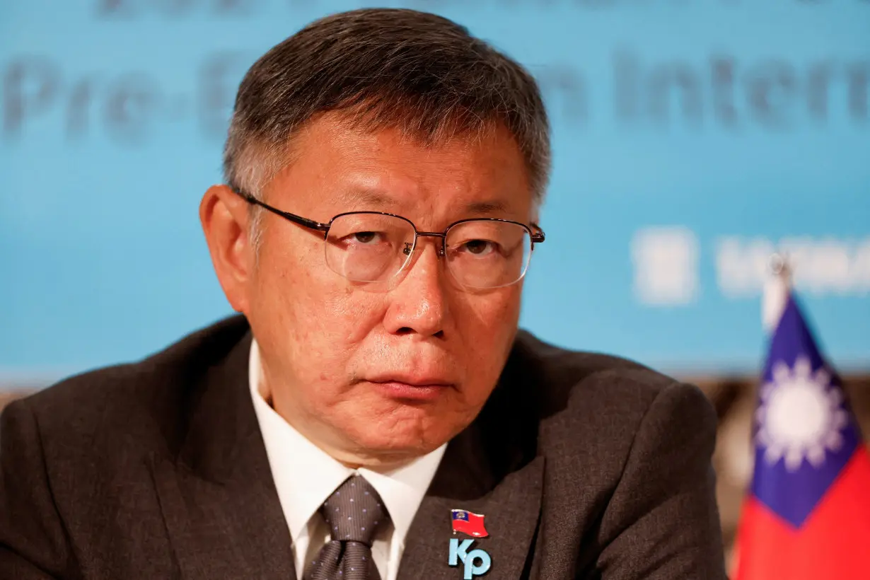 FILE PHOTO: Ko Wen-je, Taiwan People's Party (TPP) presidential candidate, holds a press conference in Taipei