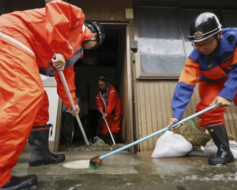 Storm Shanshan slowly moves across Japan as officials warn of torrential rains in major cities