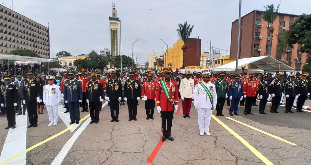 Gabon's ruling junta celebrates the one year anniversary of its ouster of President of Ali Bongo