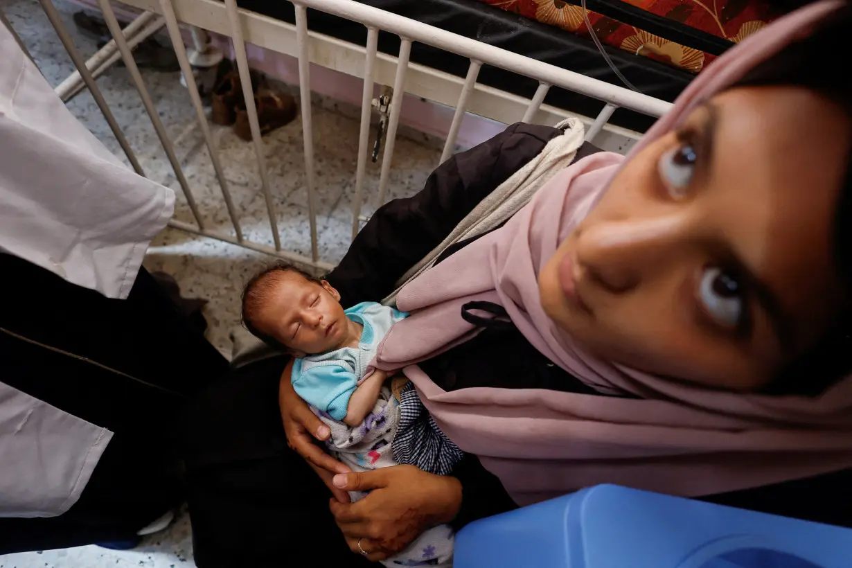 Palestinian children are vaccinated against polio, at Nasser hospital in Khan Younis