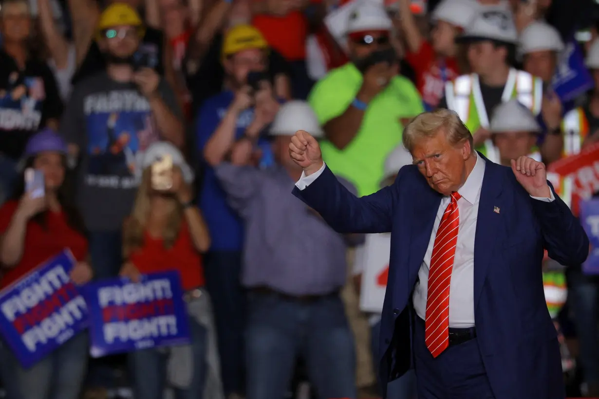 Republican presidential nominee and former U.S. President Donald Trump holds a rally in Johnstown