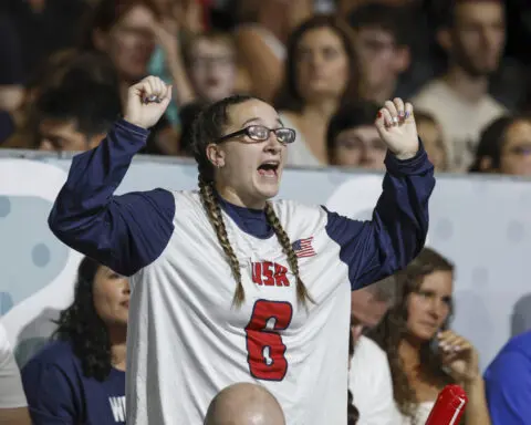 Two-time medalist U.S. goalball player supports her Paralympian fiance—from the stands