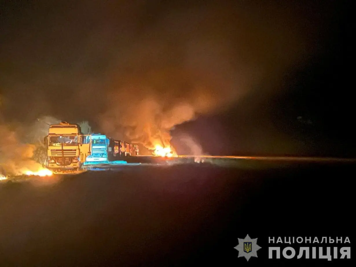 Aftermath of a Russian missile attack in Sumy region