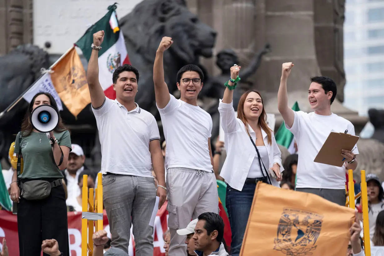 Student-led protest against the judicial reform proposed by the Mexican government, in Mexico City