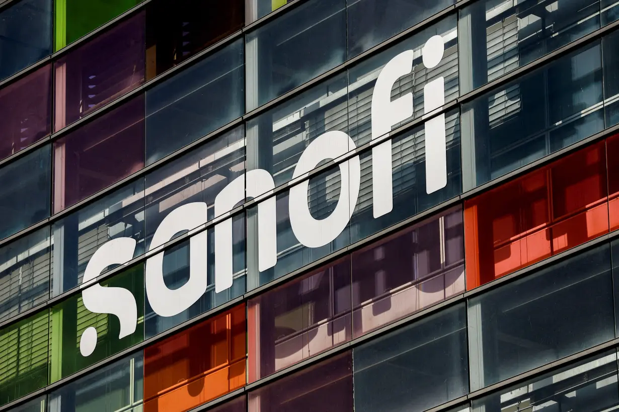 FILE PHOTO: The logo of French drugmaker Sanofi is seen at the Sanofi Genzyme Polyclonals in Lyon